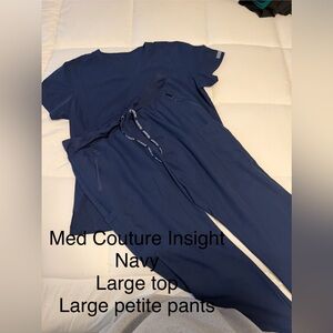 Navy Scrub Set - Top and Pants